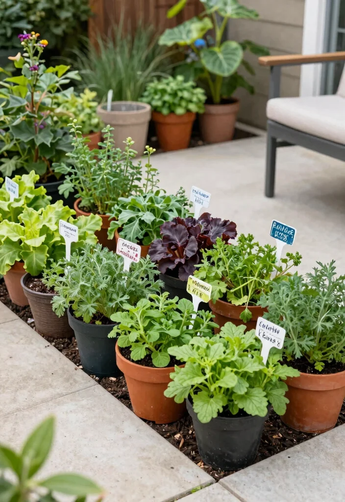 15 Concrete Patio Makeover Ideas With Stunning Results - 13. Use Edible Landscaping 1