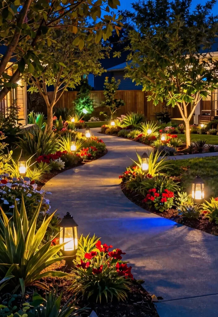 15 Front Yard Lighting Ideas That Boost Curb Appeal at Night - 10. Energy-Efficient LED Lights 1