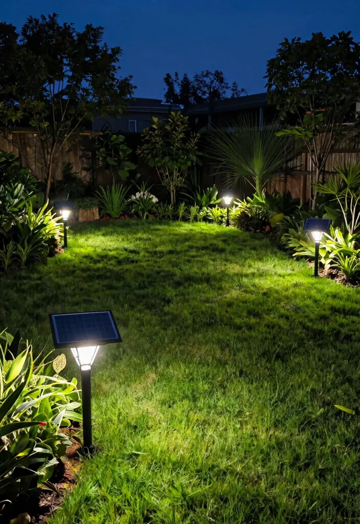 15 Front Yard Lighting Ideas That Boost Curb Appeal at Night - 8. Eco-Friendly Solar Flood Lights 1