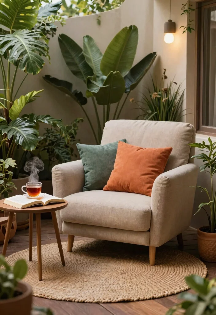 15 Indoor Terrace Ideas That Bring Nature Inside - 2. Cozy Corner Nook 1