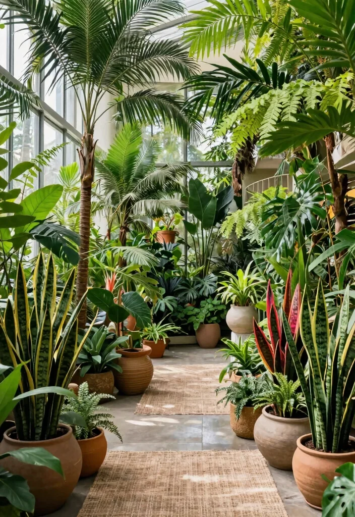 15 Indoor Terrace Ideas That Bring Nature Inside - 3. Lush Indoor Jungle 1