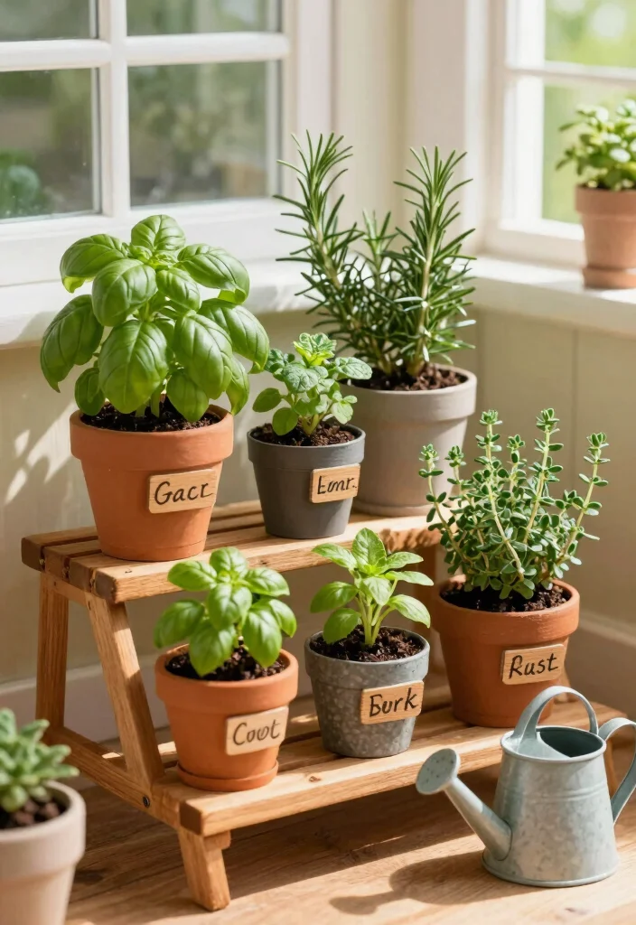 15 Indoor Terrace Ideas That Bring Nature Inside - 4. Miniature Herb Garden 1