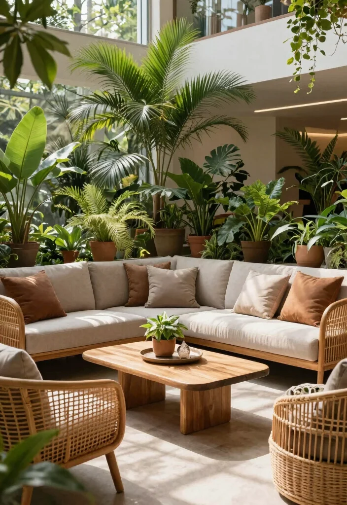 15 Indoor Terrace Ideas That Bring Nature Inside - 5. Indoor Garden Furniture 1