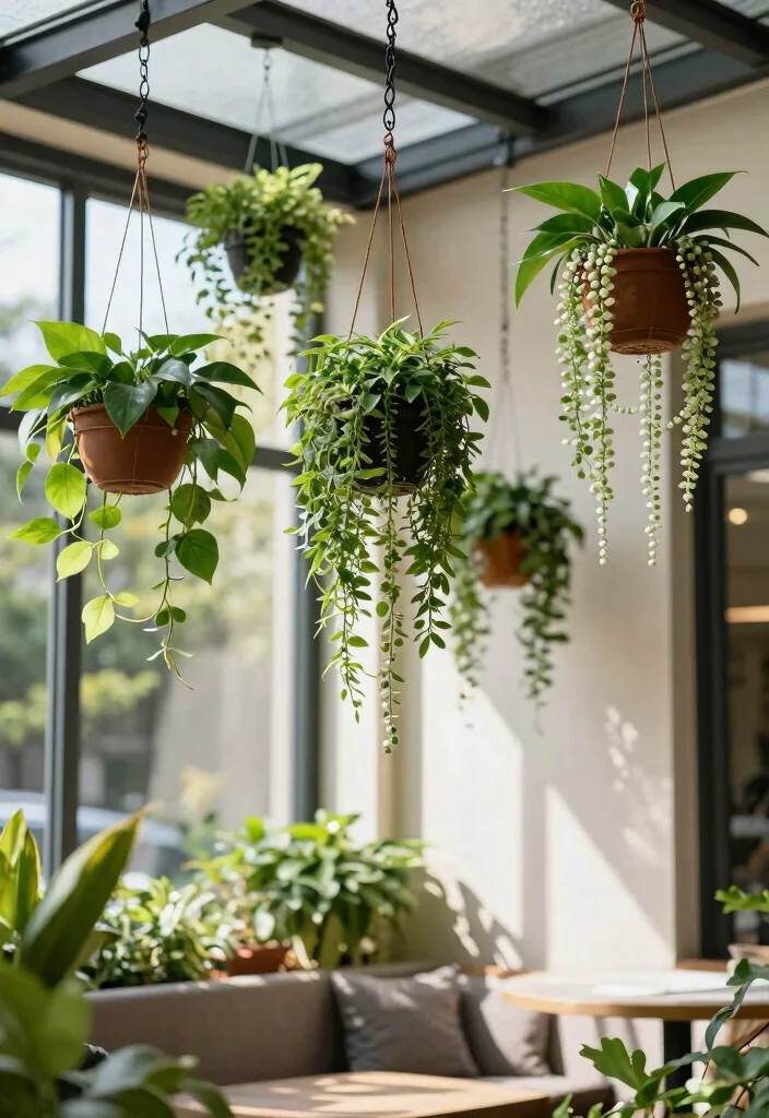 15 Indoor Terrace Ideas That Bring Nature Inside - 6. Hanging Planters 1