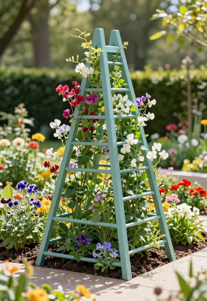 15 Modern Garden Trellis Ideas With Sleek Lines - 9. Triangle Trellis Frames 1