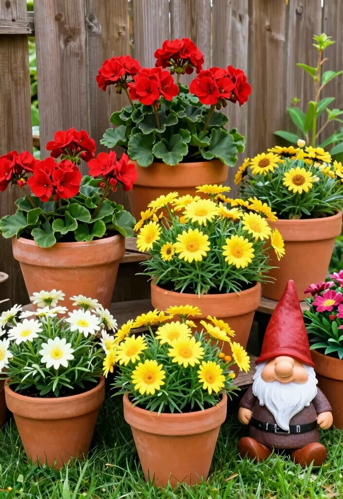 15 Outdoor Fake Flower Pot Ideas With Low Maintenance Charm 4 15 Outdoor Fake Flower Pot Ideas With Low Maintenance Charm - 4. Colorful Terracotta Pots 1