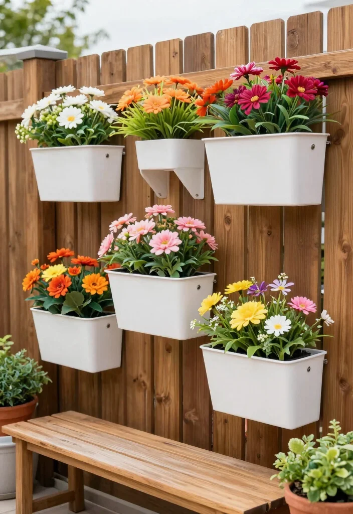 15 Outdoor Fake Flower Pot Ideas With Low Maintenance Charm 9 15 Outdoor Fake Flower Pot Ideas With Low Maintenance Charm - 9. Stylish Vertical Planters 1