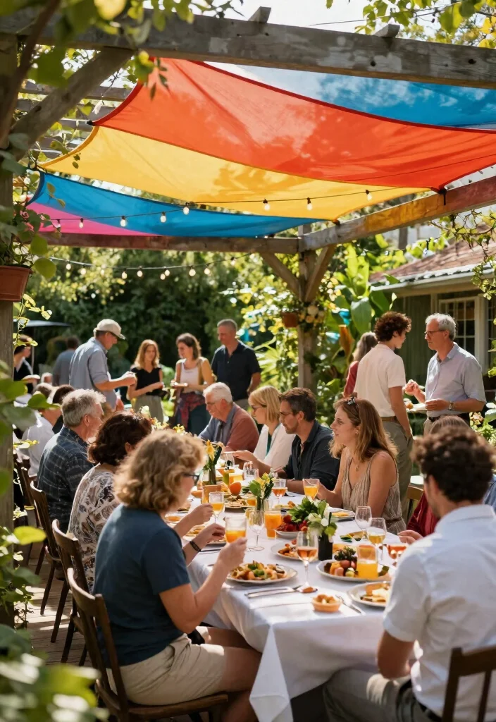 15 Pergola With Retractable Canopy Ideas for Flexible Shade - 11. Garden Party Ready 1