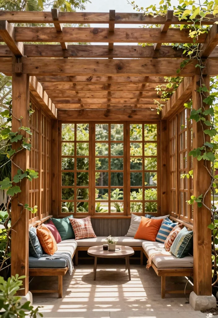 15 Simple Pergola Ideas That Elevate Any Backyard 11 15 Simple Pergola Ideas That Elevate Any Backyard - 11. Open-Top Pergola 1