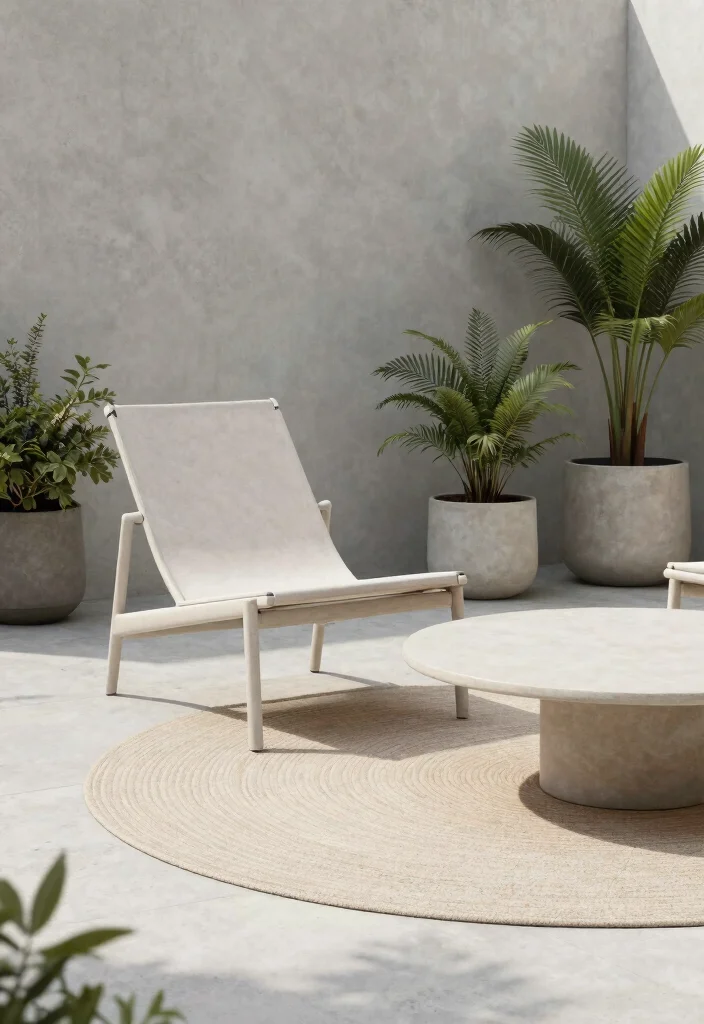 15 Small Concrete Patio Ideas That Feel Cozy & Modern 1 15 Small Concrete Patio Ideas That Feel Cozy & Modern - 1. Minimalist Concrete Oasis 1