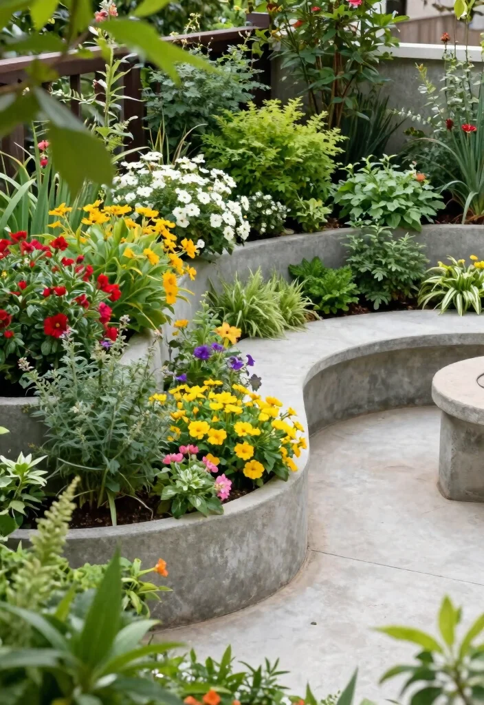 15 Small Concrete Patio Ideas That Feel Cozy & Modern 11 15 Small Concrete Patio Ideas That Feel Cozy & Modern - 11. Terraced Garden Effect 1