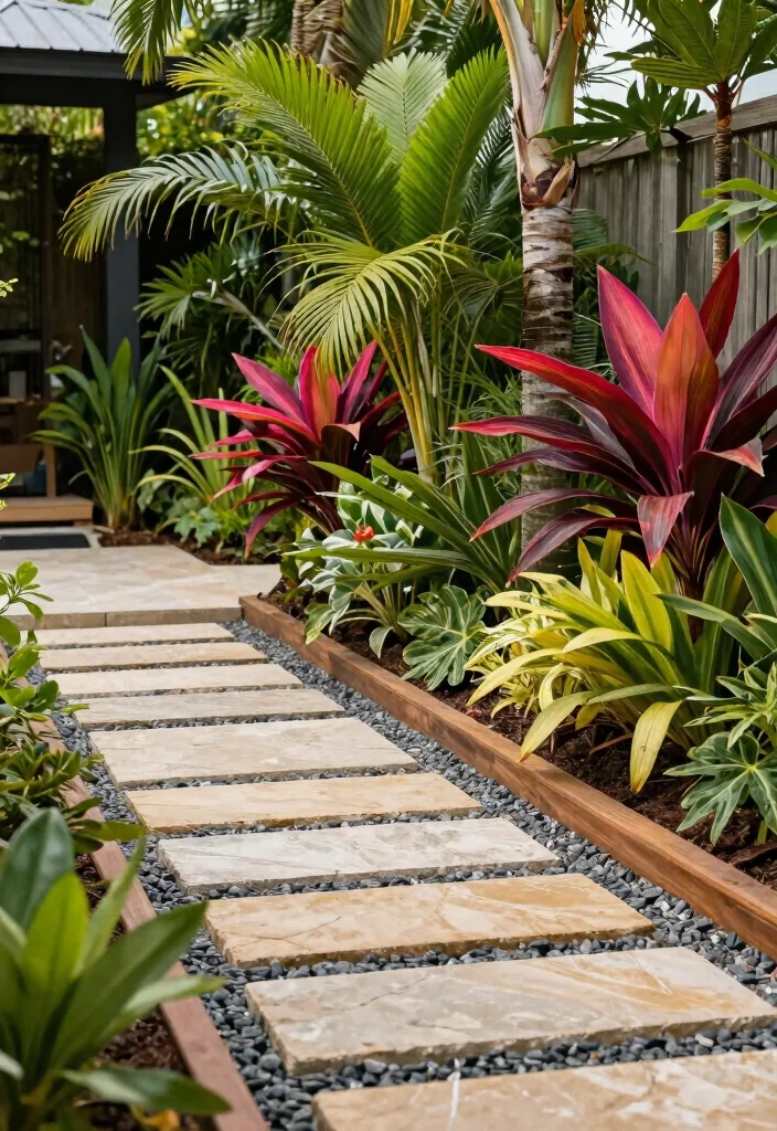 15 South Florida Landscape Ideas Front Yard With Tropical Vibes - 10. Using Natural Materials 1