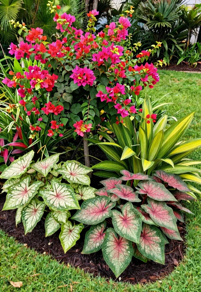 15 South Florida Landscape Ideas Front Yard With Tropical Vibes - 11. Seasonal Plant Rotation 1