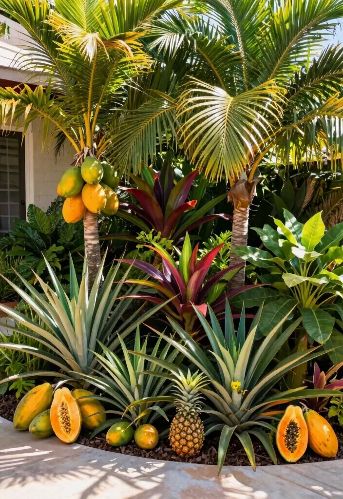 15 South Florida Landscape Ideas Front Yard With Tropical Vibes - 12. Edible Tropical Plants 1