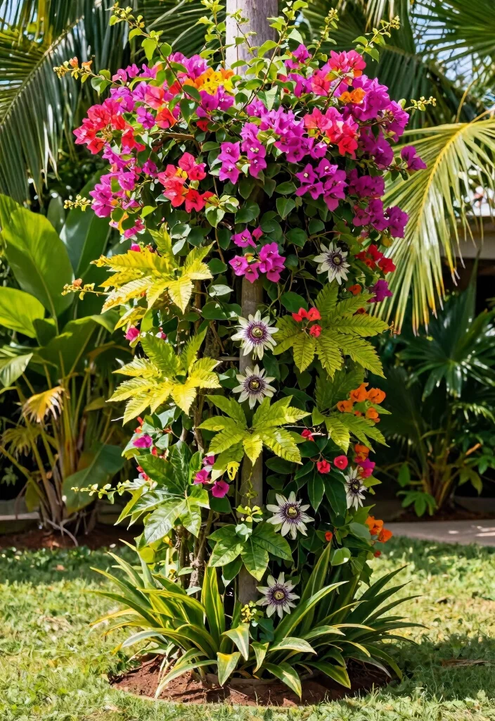 15 South Florida Landscape Ideas Front Yard With Tropical Vibes - 13. Vertical Gardening 1