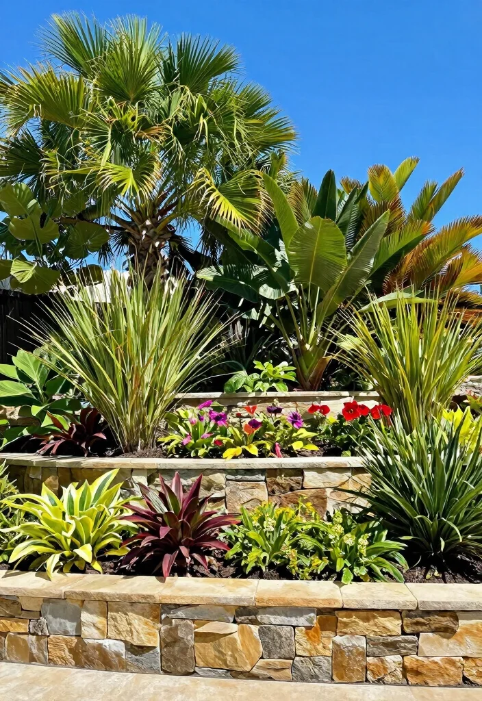 15 South Florida Landscape Ideas Front Yard With Tropical Vibes - 9. Elevation and Terracing 1