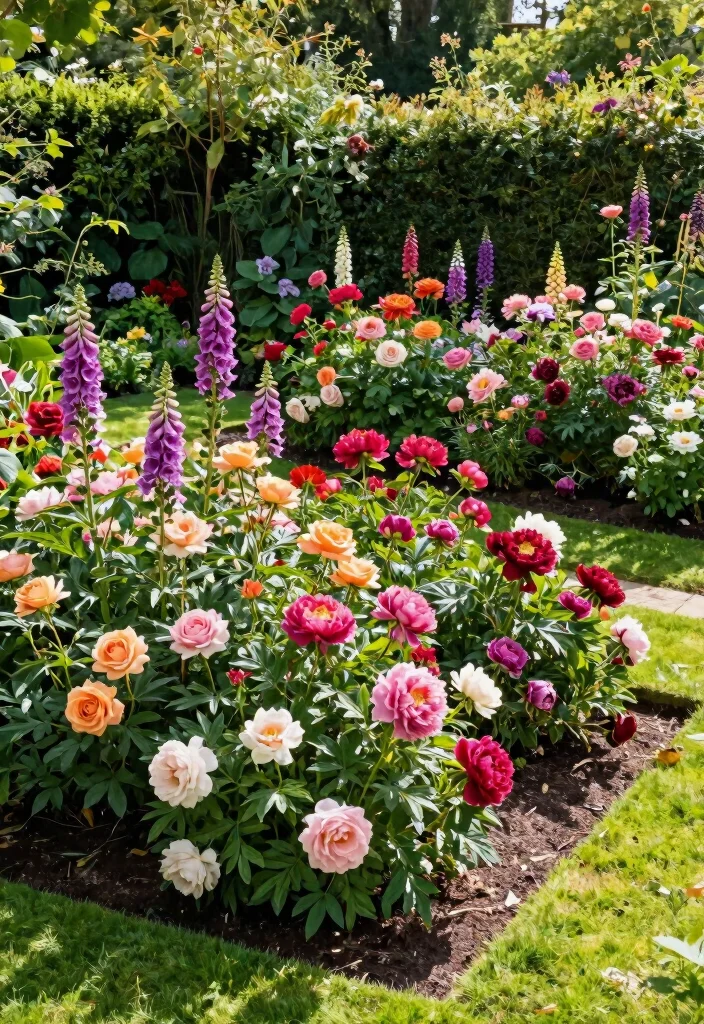 15 Victorian Terrace Garden Ideas With Classic Elegance - 1. Lush Flower Beds 1