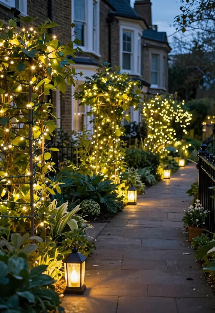 15 Victorian Terrace Garden Ideas With Classic Elegance - 13. Lighting for Evening Magic 1