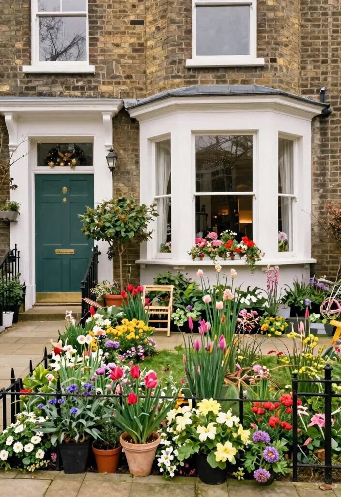 15 Victorian Terrace Garden Ideas With Classic Elegance - 15. Seasonal Decor Touches 1