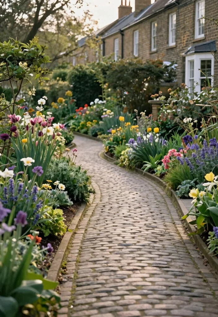 15 Victorian Terrace Garden Ideas With Classic Elegance - 4. Pathways That Captivate 1