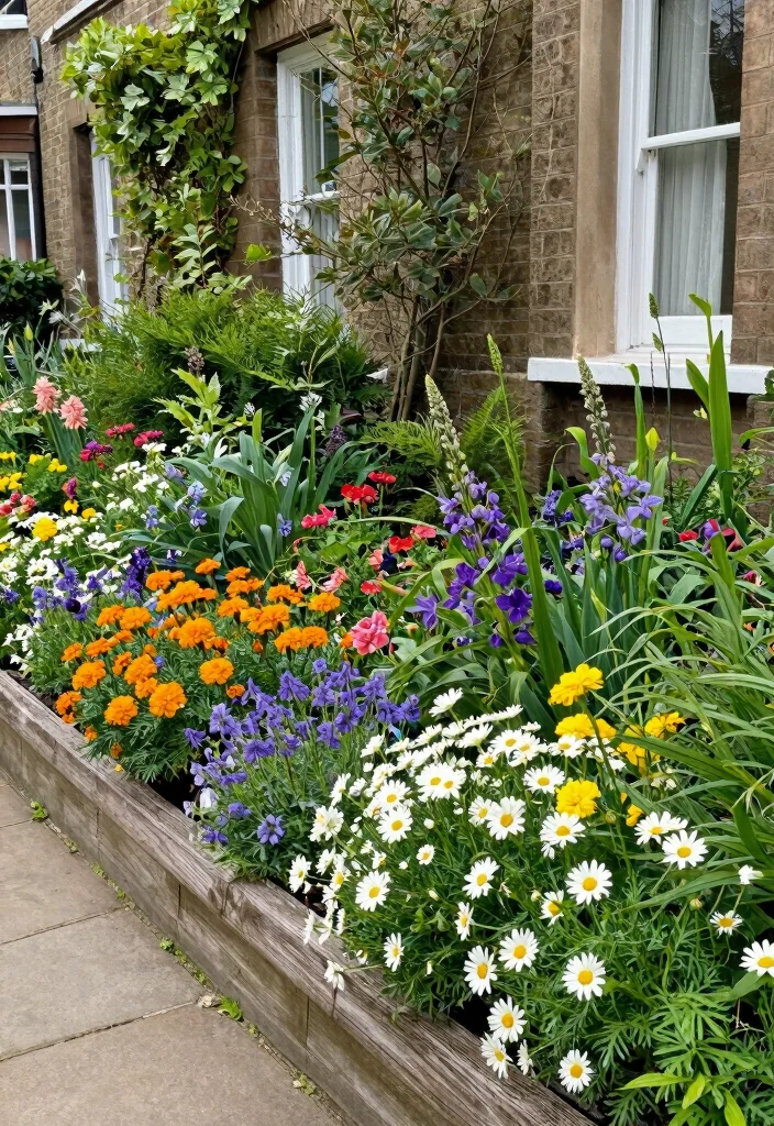 15 Victorian Terrace Garden Ideas With Classic Elegance - 6. Cottage-Style Borders 1