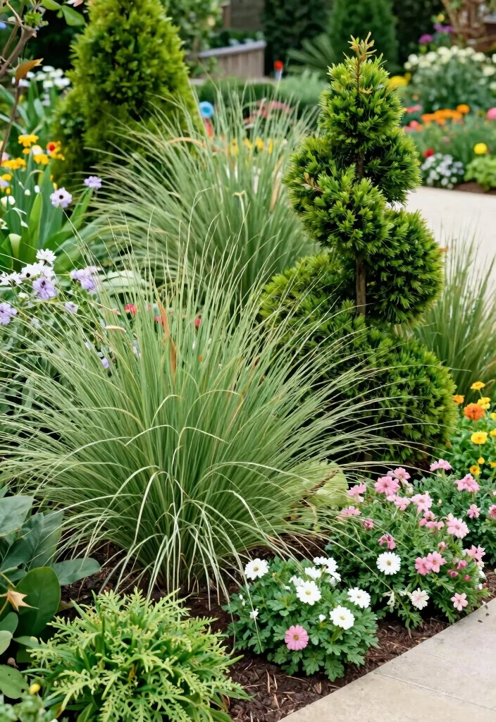 15 Victorian Terrace Garden Ideas With Classic Elegance - 7. Structural Plants 1