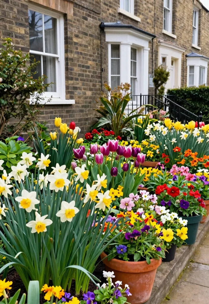 15 Victorian Terrace Garden Ideas With Classic Elegance - 8. Seasonal Displays 1