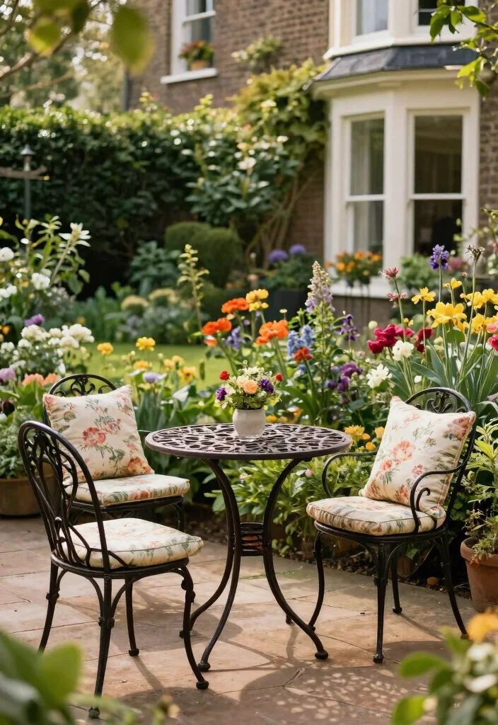 15 Victorian Terrace Garden Ideas With Classic Elegance - 9. Classic Garden Furniture 1