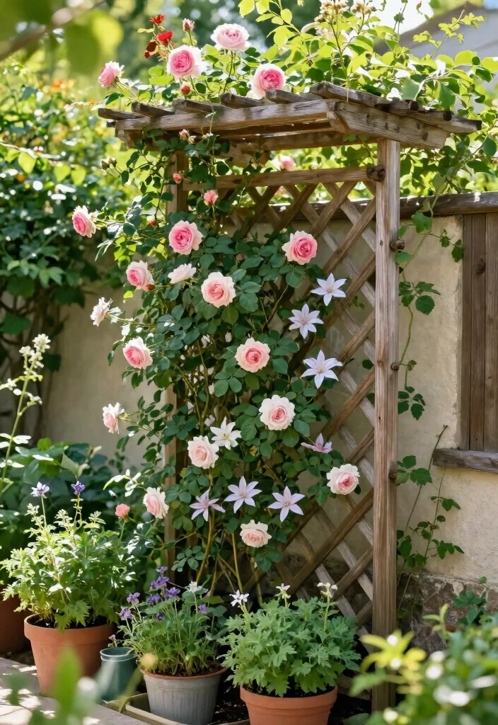 16 Climbing Plants Trellis Ideas With Vertical Beauty - 1. Classic Wooden Lattice 1