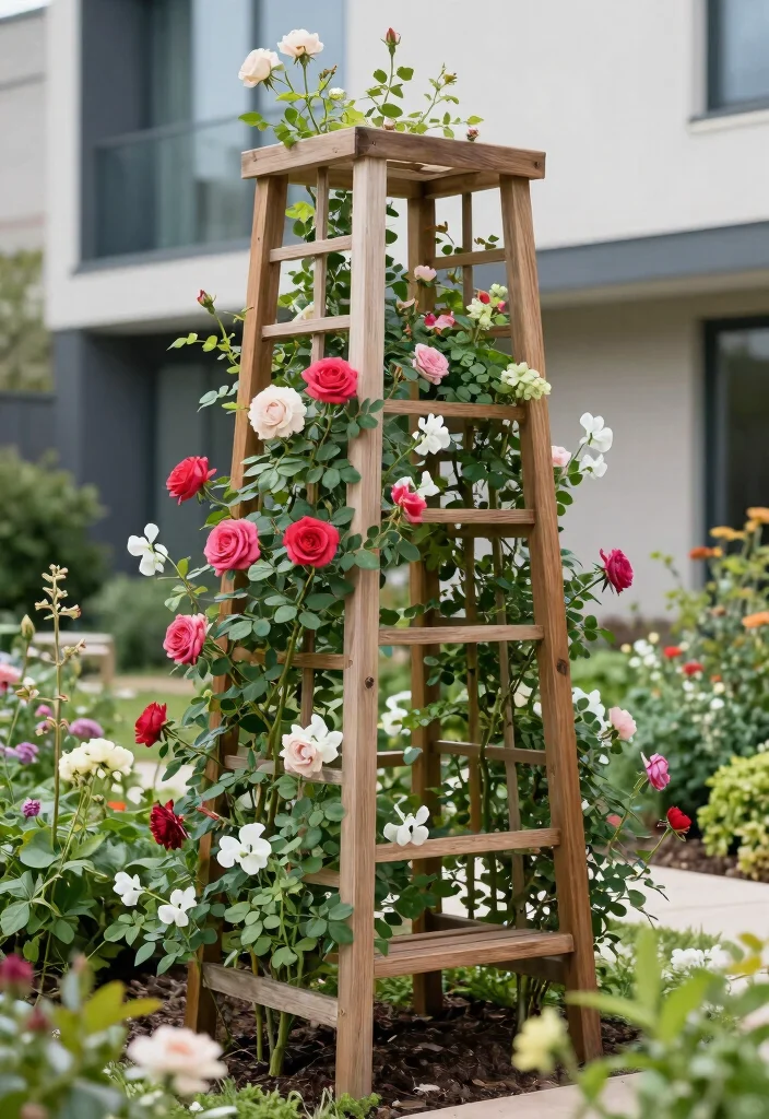 16 Climbing Plants Trellis Ideas With Vertical Beauty - 12. Geometric Trellis Designs 1