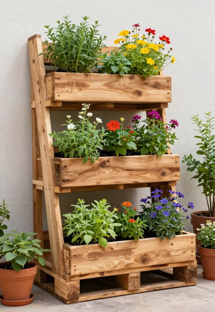 16 Climbing Plants Trellis Ideas With Vertical Beauty - 3. Vertical Pallet Garden 1