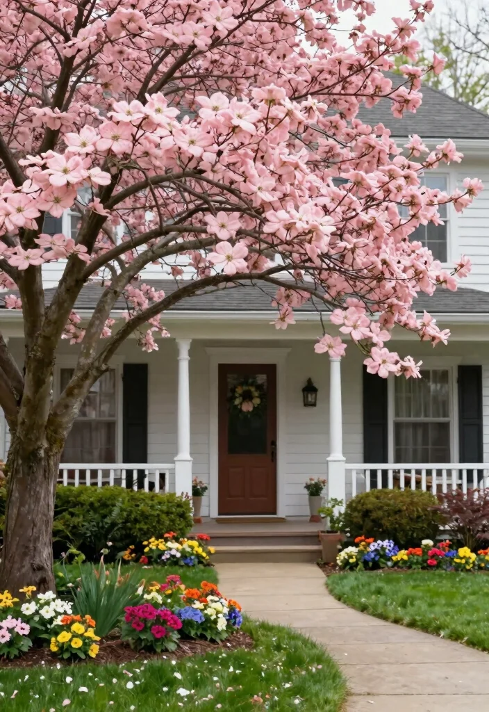 16 Landscape Trees Front Yard Ideas That Frame Your Home 2 16 Landscape Trees Front Yard Ideas That Frame Your Home - 2. Flowering Dogwood 1