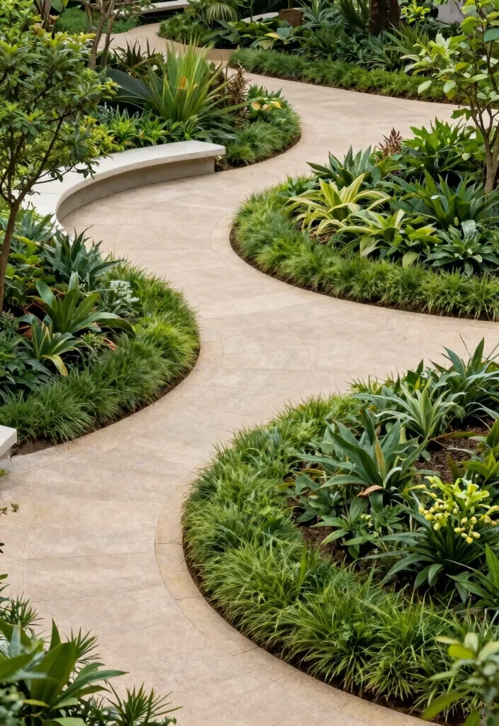16 Minimal Front Yard Landscaping Ideas With Clean Modern Style - 16. Organic Shapes and Curves 1