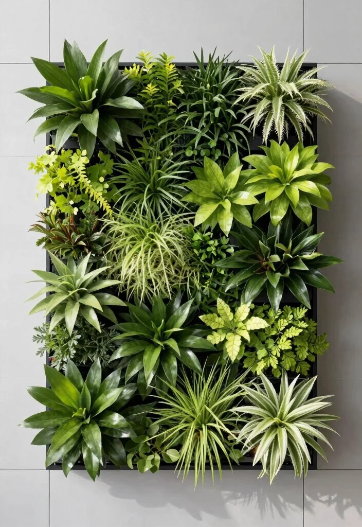 16 Minimal Front Yard Landscaping Ideas With Clean Modern Style - 4. Green Walls for Vertical Interest 1