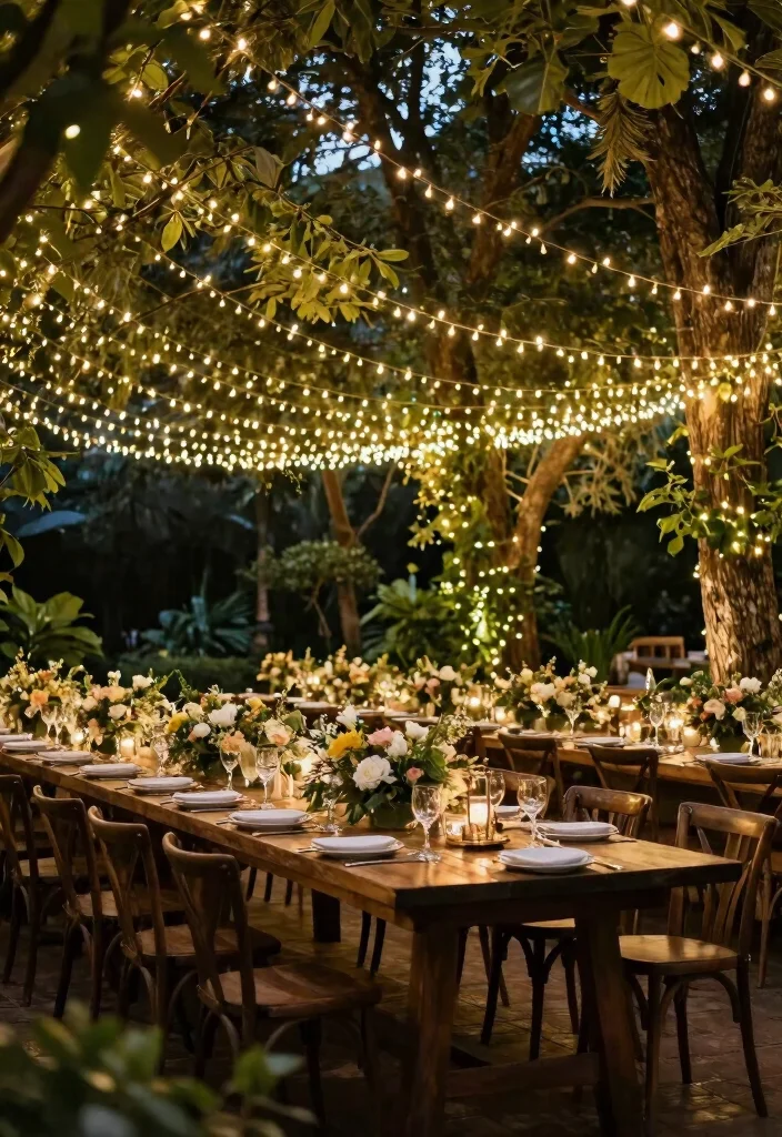 16 Outdoor Reception Ideas That Feel Magical & Memorable - 1. Fairy Light Canopy 1