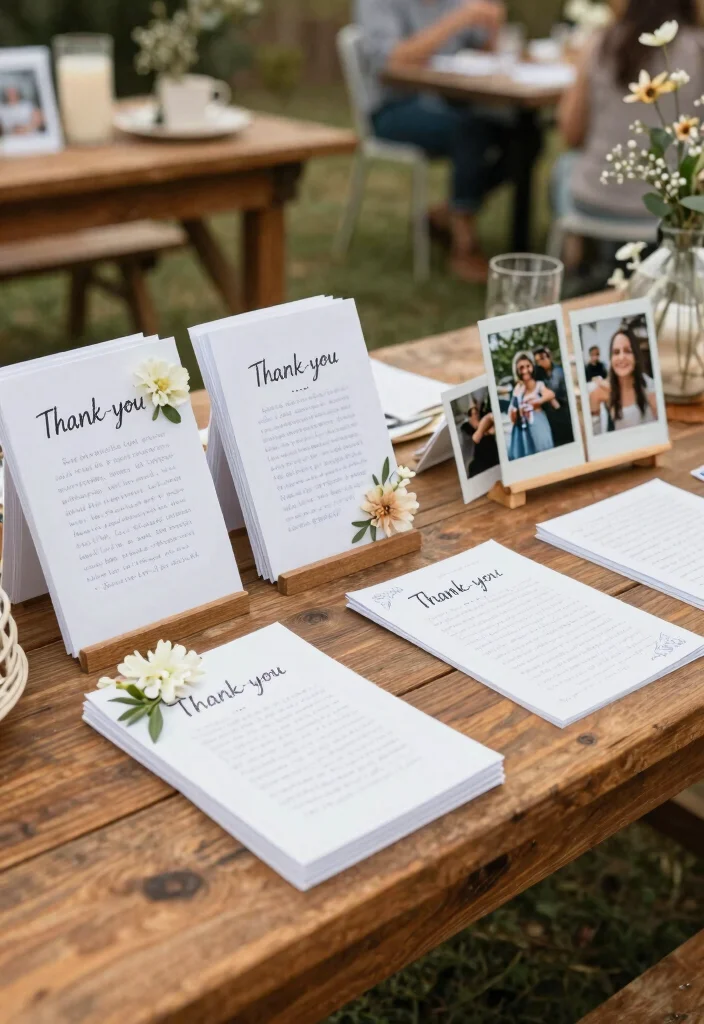 16 Outdoor Reception Ideas That Feel Magical & Memorable - 16. Thoughtful Thank-You Notes 1