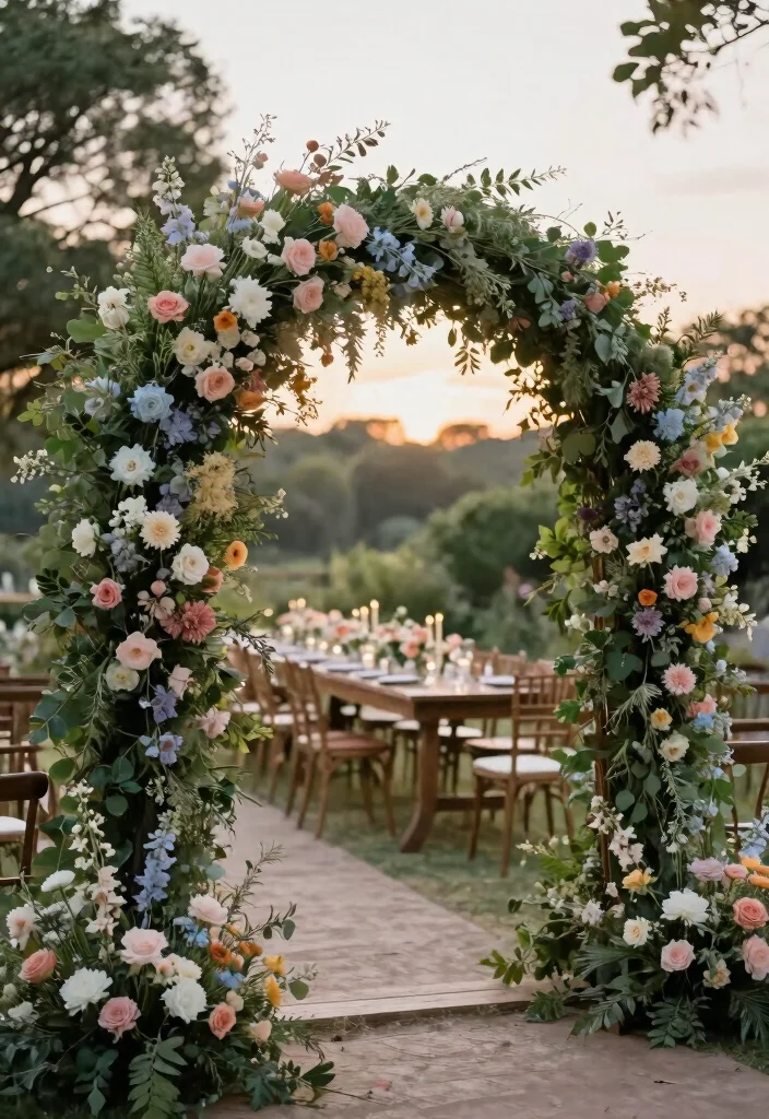 16 Outdoor Reception Ideas That Feel Magical & Memorable - 4. Floral Arches and Backdrops 1