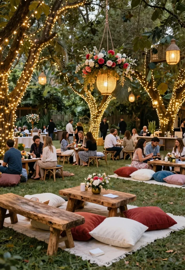 16 Outdoor Reception Ideas That Feel Magical & Memorable - 7. Creative Seating Arrangements 1
