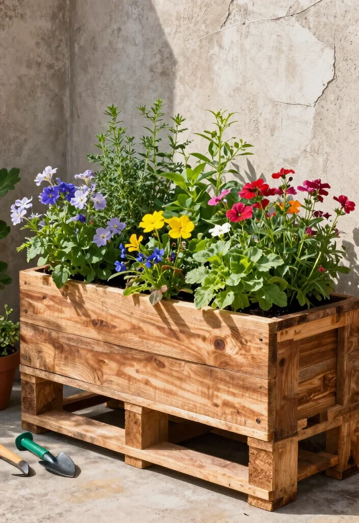 16 Pallet Planter Box Ideas With Rustic Charm 1 16 Pallet Planter Box Ideas With Rustic Charm - 1. Vertical Pallet Planter 1