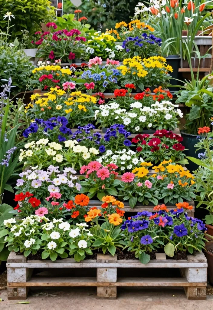 16 Pallet Planter Box Ideas With Rustic Charm 12 16 Pallet Planter Box Ideas With Rustic Charm - 12. Stair-Step Pallet Planter 1