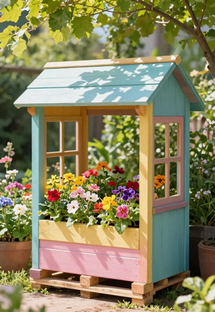 16 Pallet Planter Box Ideas With Rustic Charm 9 16 Pallet Planter Box Ideas With Rustic Charm - 9. Pallet Planter Box with a Roof 1