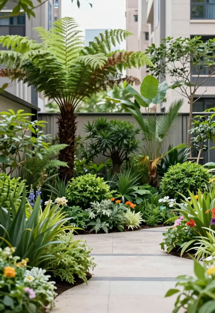 16 Patio Terrace Ideas With Stylish Outdoor Comfort - 13. Layered Landscaping for Depth 1