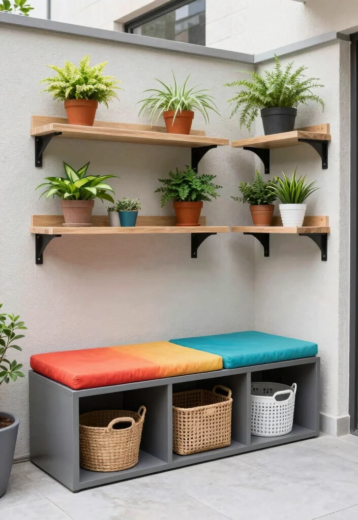 16 Patio Terrace Ideas With Stylish Outdoor Comfort - 16. Clever Storage Solutions 1