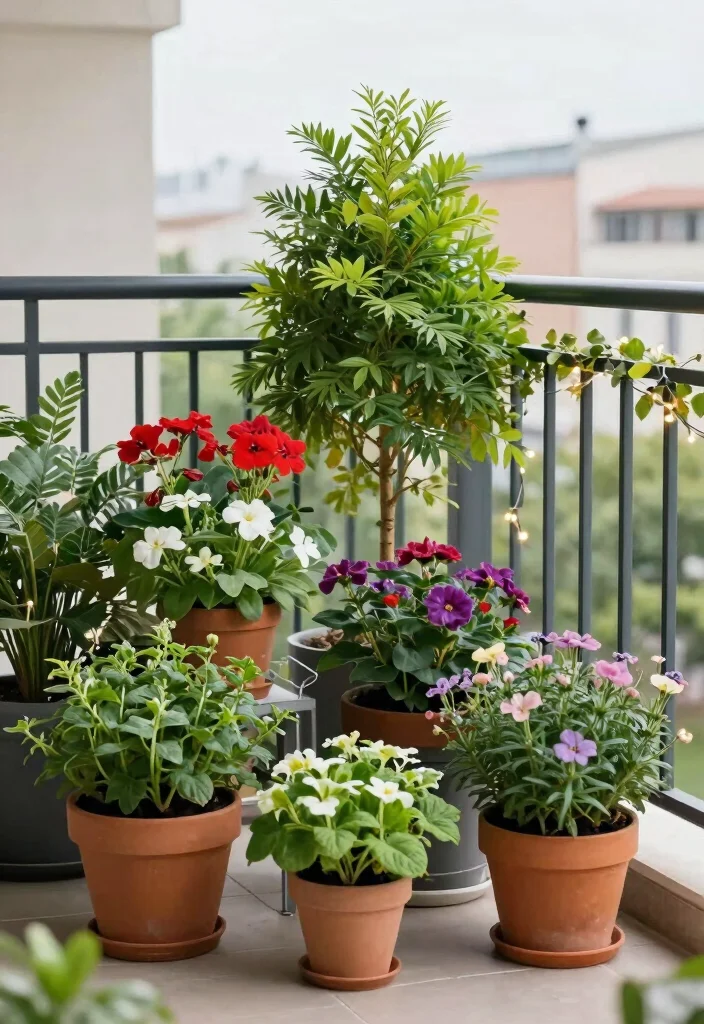 16 Patio Terrace Ideas With Stylish Outdoor Comfort - 6. Green Element: Potted Plants 1