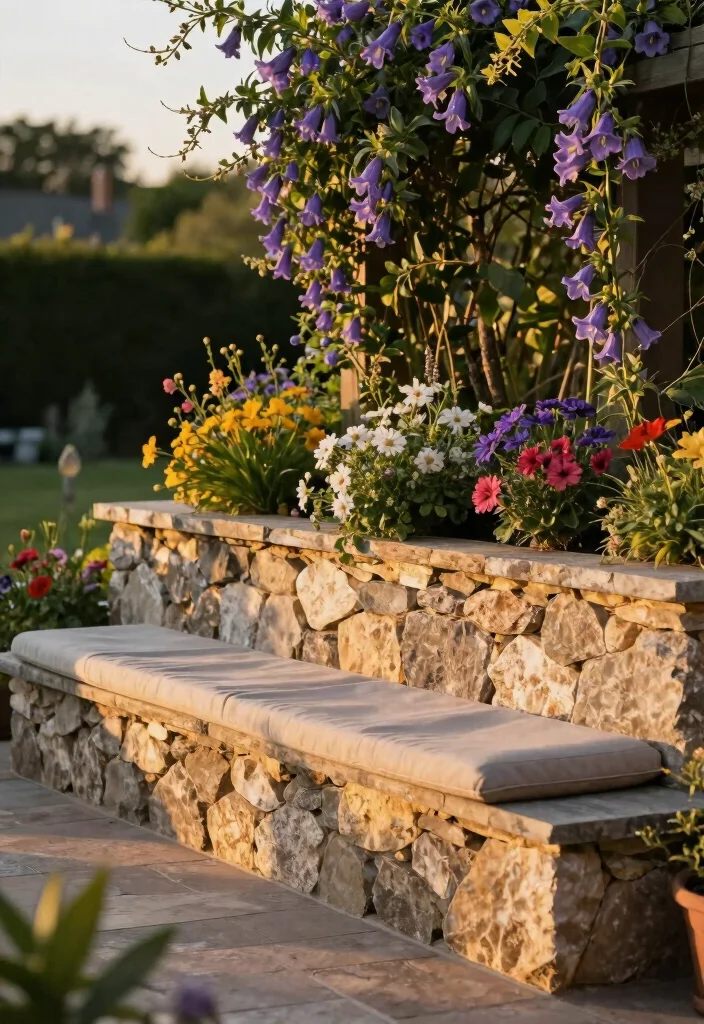 16 Patio in Pietra Ideas With Timeless Stone Charm - 5. Stone Wall Accents 1