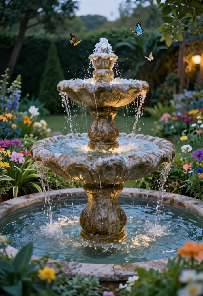 16 Patio in Pietra Ideas With Timeless Stone Charm - 7. Stone Water Features 1