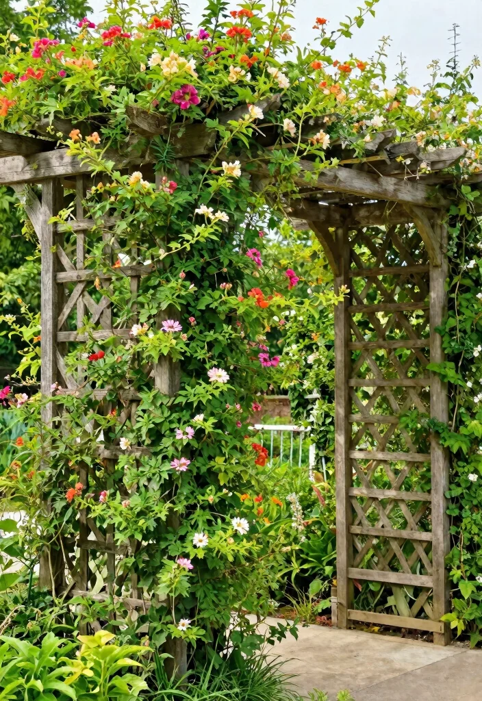16 Pergola Wall Ideas That Add Privacy & Style - 11. Trellis for Climbing Plants 1