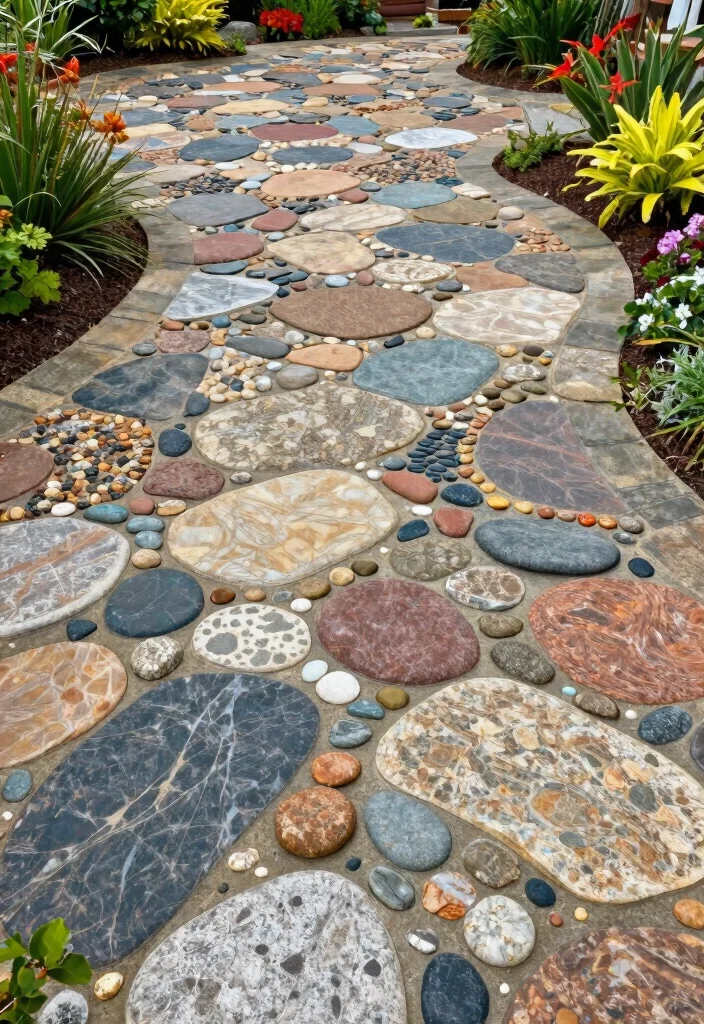 16 Rock Patio Ideas Backyards Will Love 12 16 Rock Patio Ideas Backyards Will Love - 12. Unique Stone Shapes and Patterns 1