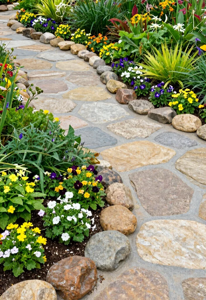 16 Rock Patio Ideas Backyards Will Love 14 16 Rock Patio Ideas Backyards Will Love - 14. Creative Stone Borders for Garden Beds 1