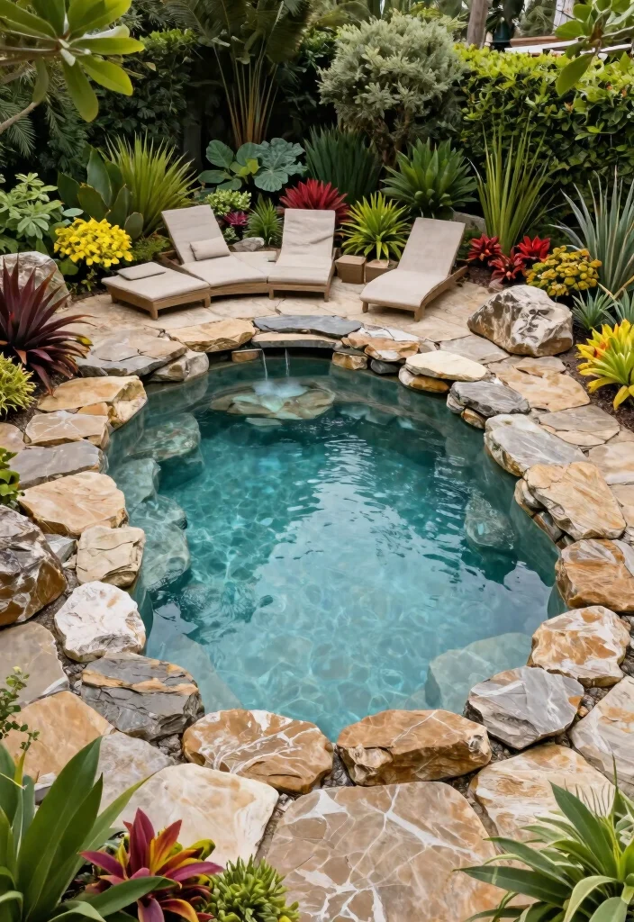 16 Rock Patio Ideas Backyards Will Love 16 16 Rock Patio Ideas Backyards Will Love - 16. Backyard Oasis with a Rock Pool 1